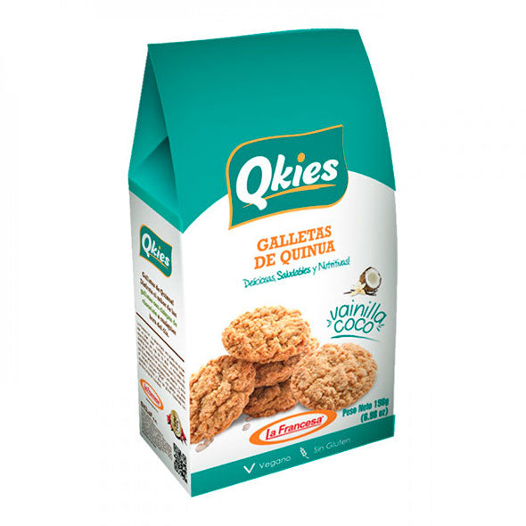 Qkies Galletas De Quinua X 198Gr Coco/Vainilla