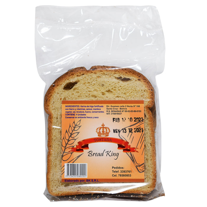 Bread King Tostadas Blancas Empaquetado X 4 Unidades