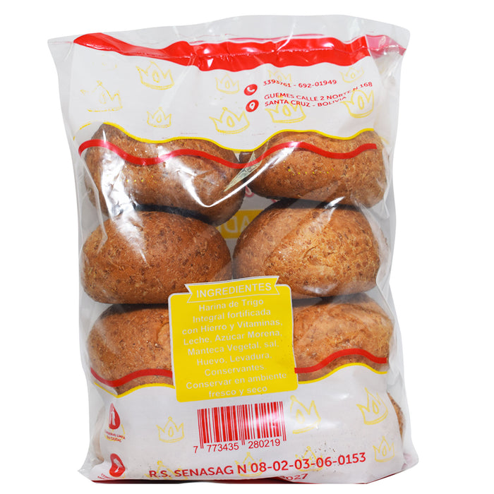 Bread King Preferidos Pan Integral Empaquetado X 8 Unidades