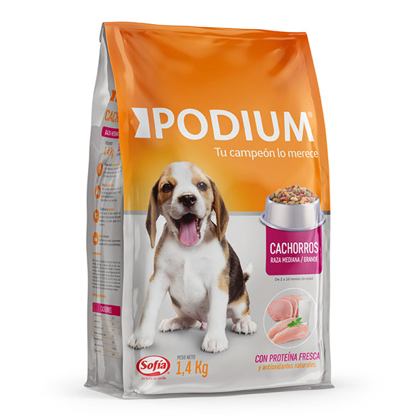 Croquetas Podium Cachorro Raza Mediana Y Grande X 1.4Kg