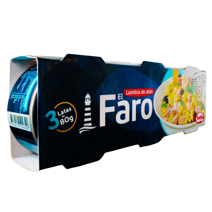 Lomito De Atún Sofía El Faro En Aceite Vegetal Pack 80G X 3 Unidades