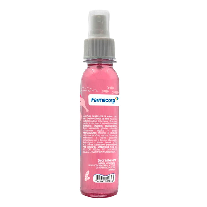 Alcohol Sanitizador Niñas Para Manos Con Glicerina Farmacorp X 125Ml