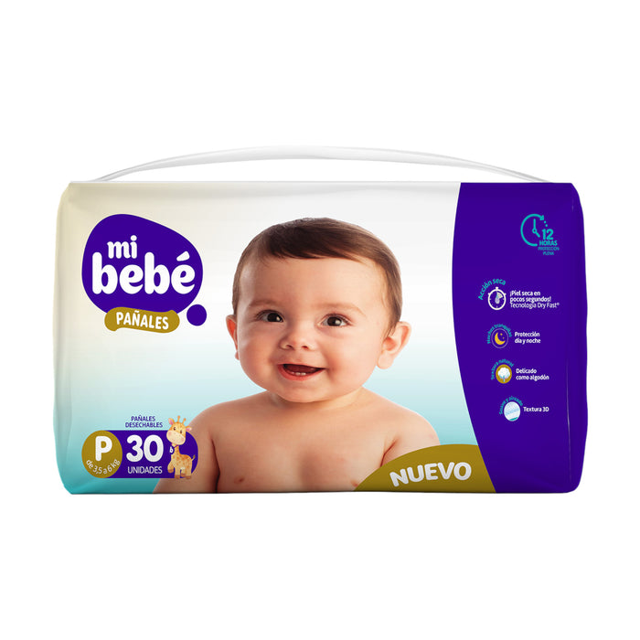 Pañal Mi Bebé P X 30 Unidades