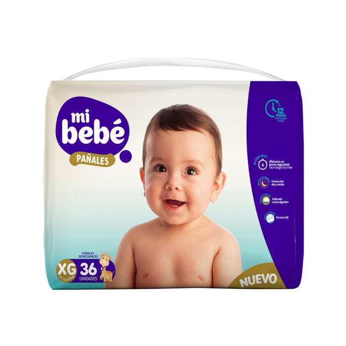 Pañal Mi Bebé Xg X 36 Unidades