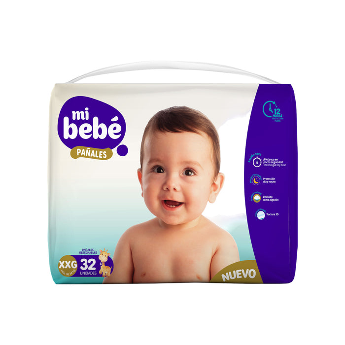 Pañal Mi Bebé Xxg X 32 Unidades
