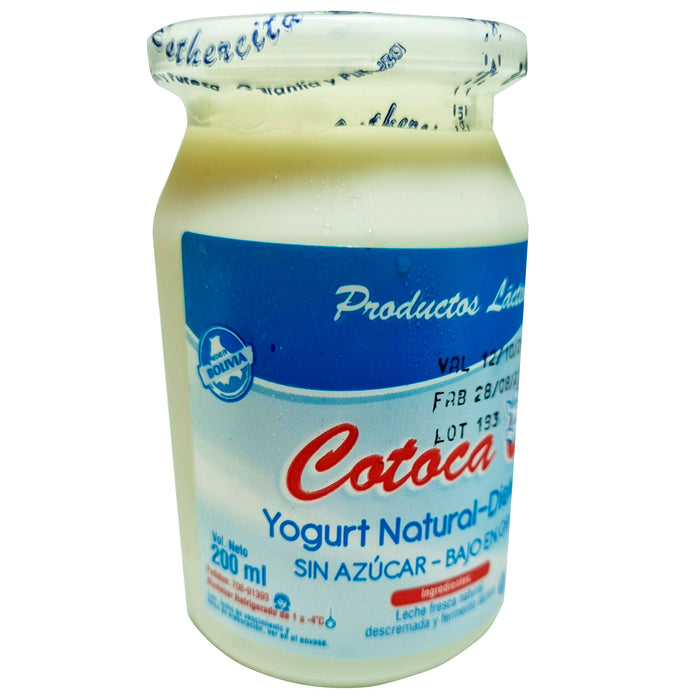 Cotoca Yogurt Natural Dietetico Sin Azucar X 200Ml
