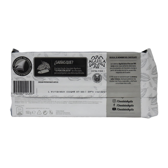 Aguila Chocolate Amargo Extra Fino X 150G