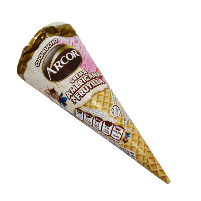 Arcor Cono Crema Americana Y Frutilla