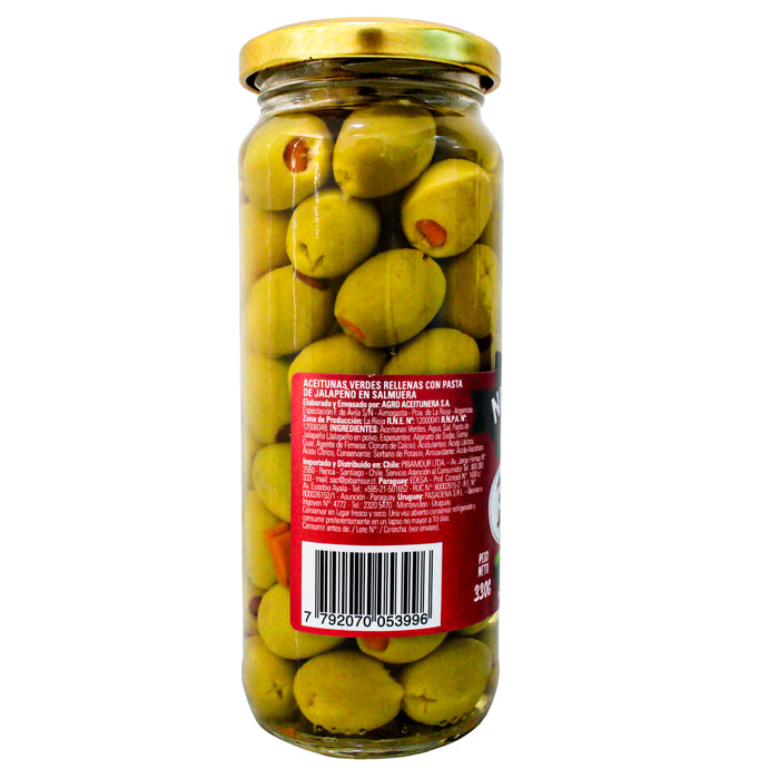 Aceitunas Verdes Nucete Rellenas Jalapeño X 330G