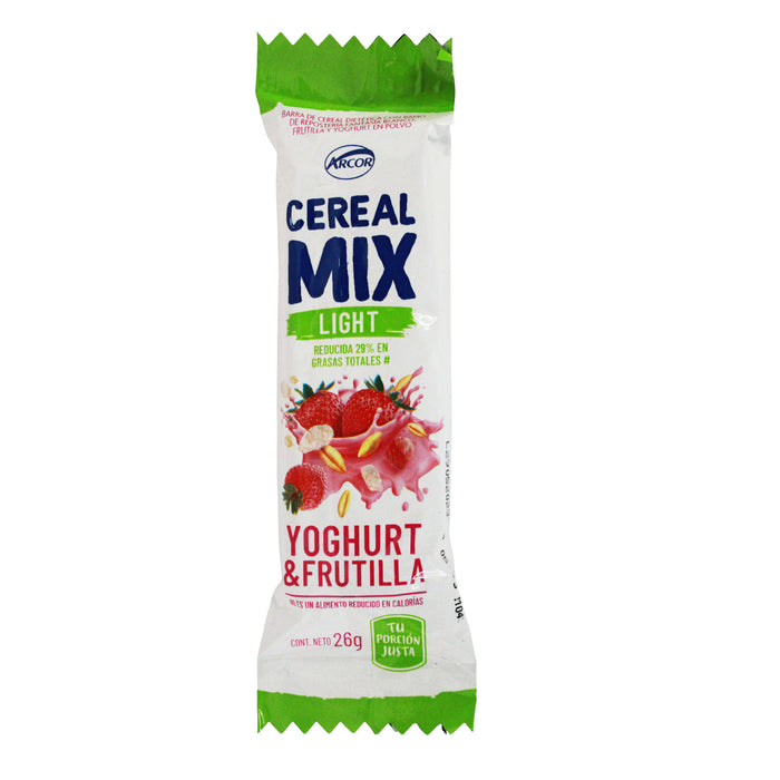Barra De Cereal Cereal Mix Light Yogur Y Frutilla X 26G