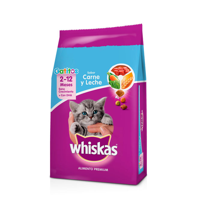 Alimento Gatitos Whiskas Carne Y Leche 2-12 Meses X 1Kg