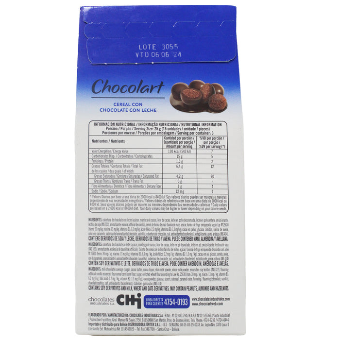 Chocolart Cereal Con Chocolate Con Leche X 80G