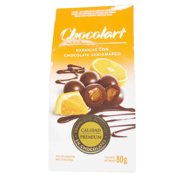 Chocolart Naranjas Con Chocolate Semiamargo X 80G