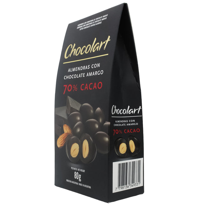 Chocolart Almendras Con Chocolate Amargo X 80G
