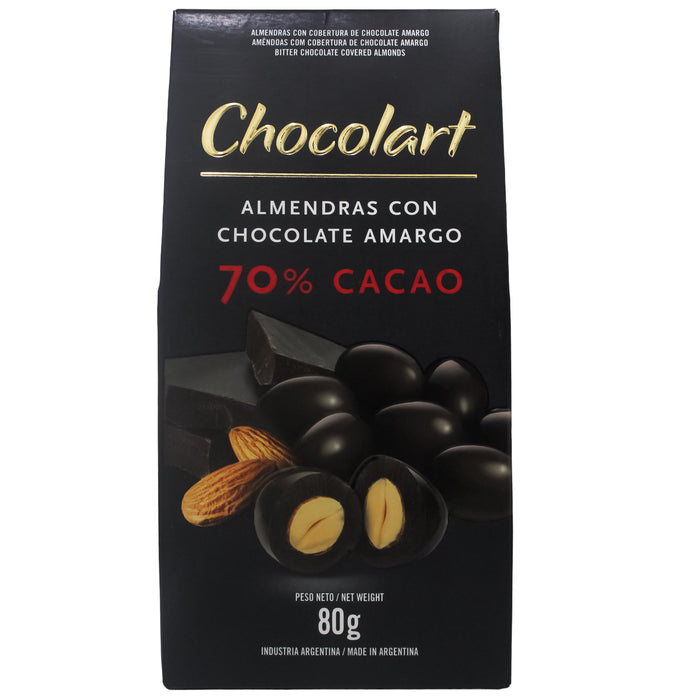 Chocolart Almendras Con Chocolate Amargo X 80G