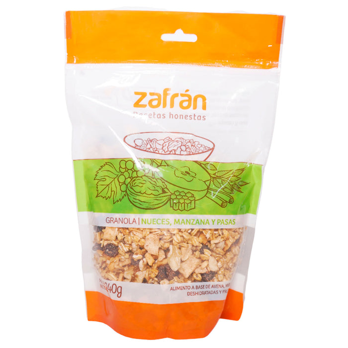 Zafran granola nueces manzanas y pasas x 240gr
