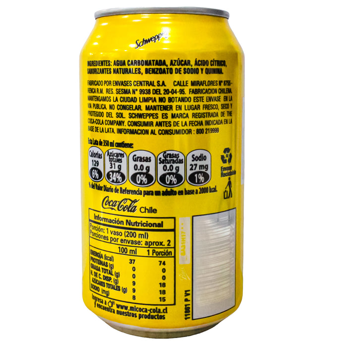 Schweppes Agua Tonica Lta X 350Ml