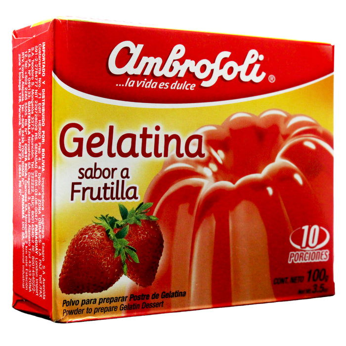 Ambrosoli Gelatina Sabor Frutilla X 100G