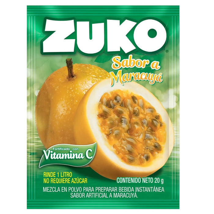 Zuko Polvo Para Bebida Instantanea Sabor Maracuya X 20G
