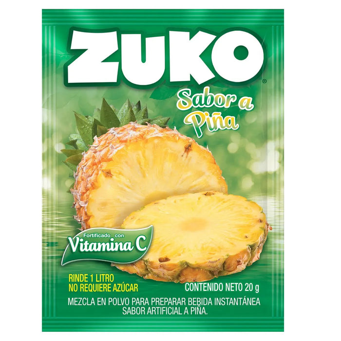 Zuko Polvo Para Bebida Instantanea Sabor Pina X 20G