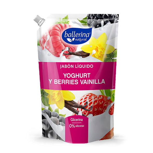 Ballerina jabon liquido doypack yogurt berries vainilla x 900ml