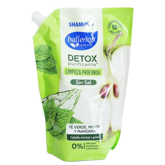 Ballerina shampoo doypack  detox limpieza profunda sin sal x 900ml
