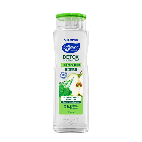 Ballerina shampoo detox limpieza profunda sin sal x 750ml