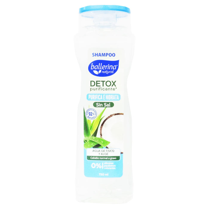 Ballerina Shampoo Detox Purifica E Hidrata Sin Sal X 750Ml