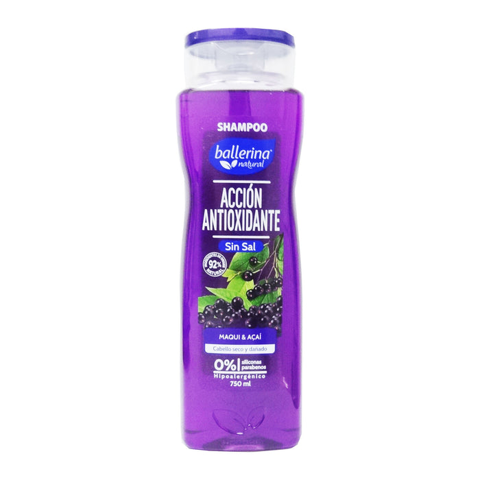 Ballerina shampoo accion antioxidante sin sal x 750ml