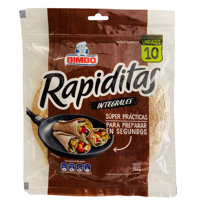 Bimbo Tortillas Rapiditas Integrales X 310G