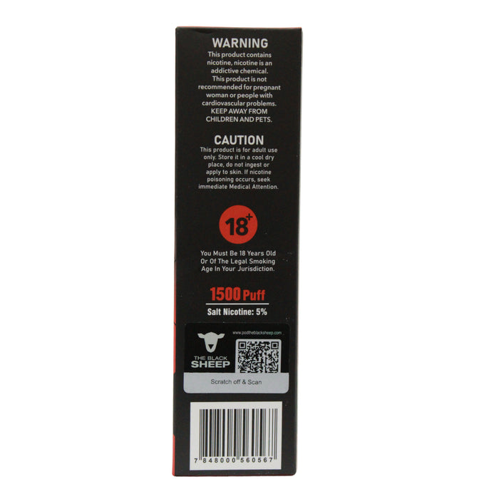 Blacksheep Xl Strawberry Ice Vape 1500 Puffs
