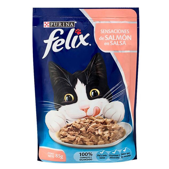 Alimento Purina Felix Sensaciones Salmón En Salsa X 85G