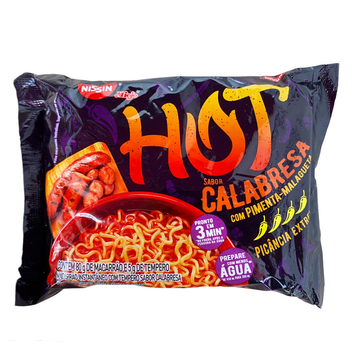 Sopa Instantánea Nissin Hot Sabor Calabresa Bolsa X 80G