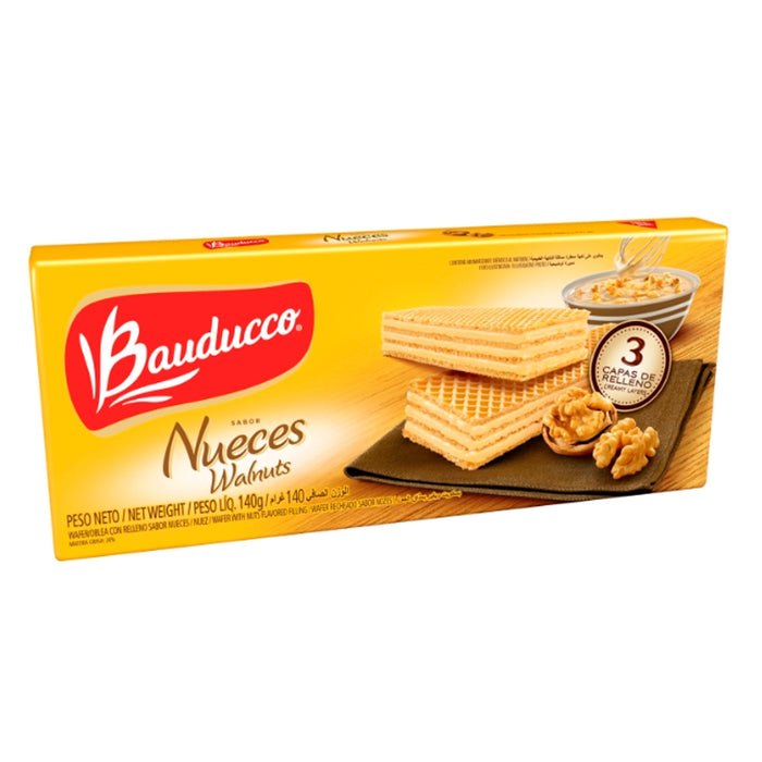 Bauducco Wafer Galleta Relleno Sabor Nueces X 140G
