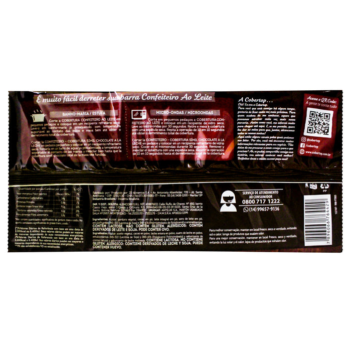 Cobertura Confitada Cobertop Chocolate Con Leche X 1Kg