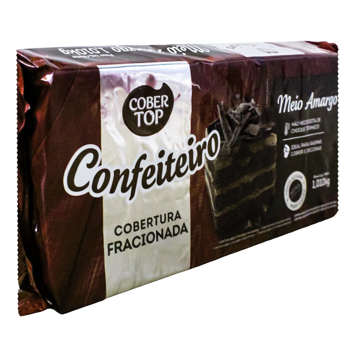 Cobertura Confitada Cobertop Chocolate Medio Amargo X 1Kg