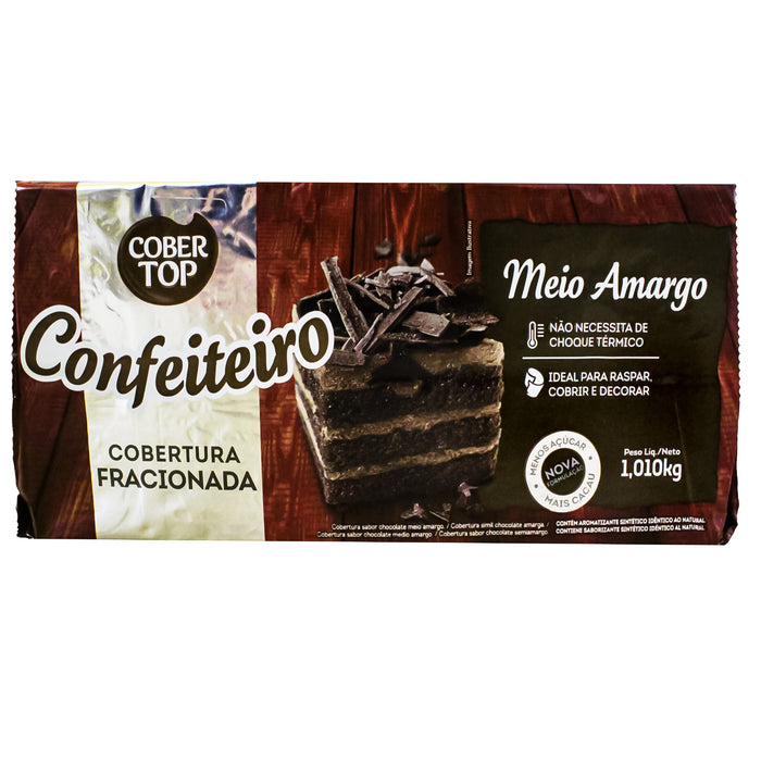 Cobertura Confitada Cobertop Chocolate Medio Amargo X 1Kg