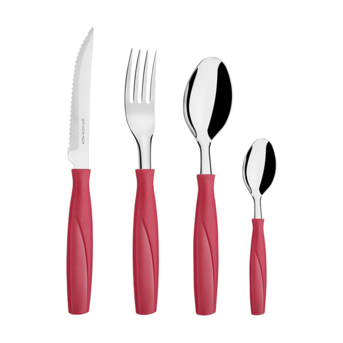 Cubiertos Brinox Set Rojo Itaparica X 16 Piezas