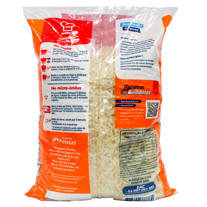 Arroz Brilhante Parboilizado X 1Kg