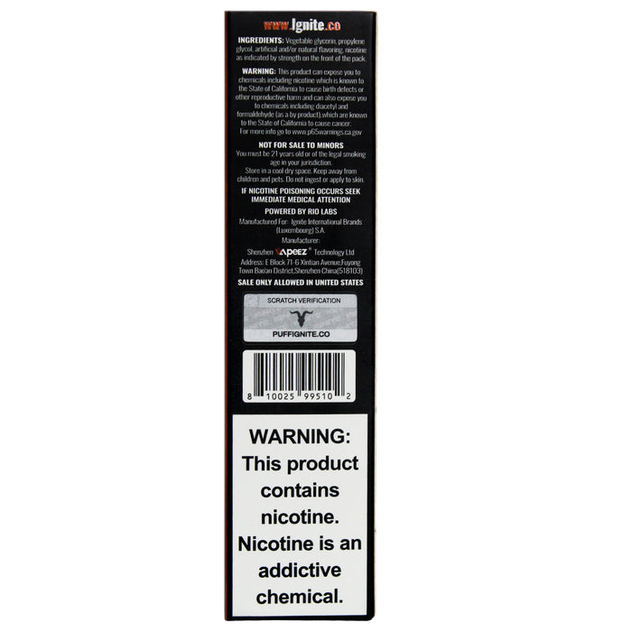 Ignite Vape Strawberry Watermelon 2500 Puffs