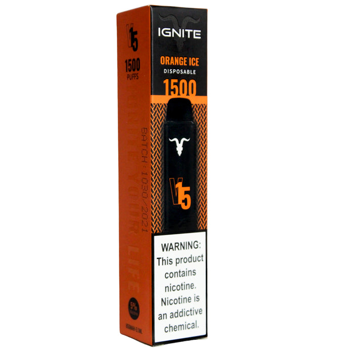 Ignite Vape V15 Orange Ice 1500 Puffs