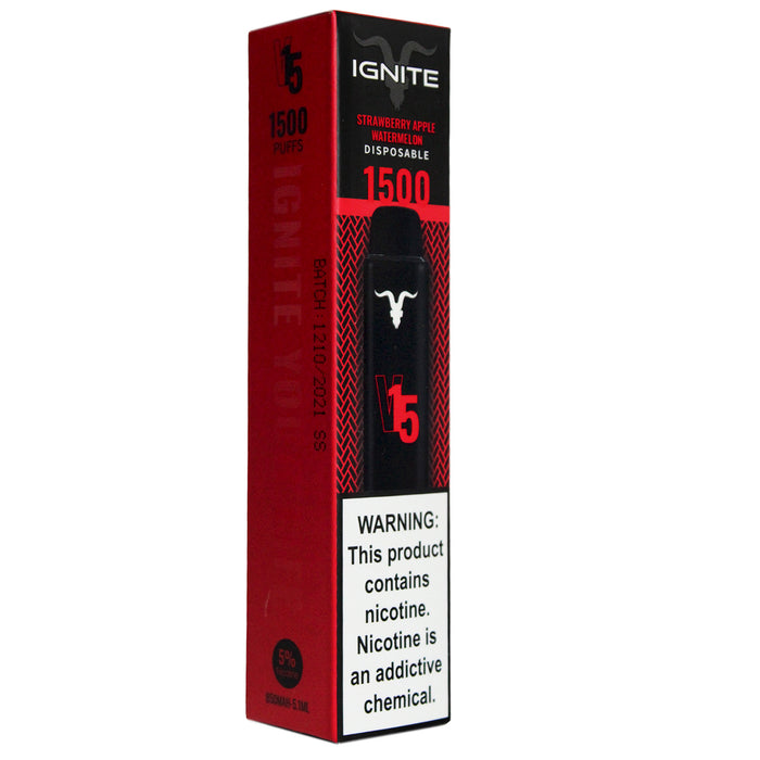 Ignite Vape V15 Strawberry Apple Watermelon 1500 Puffs