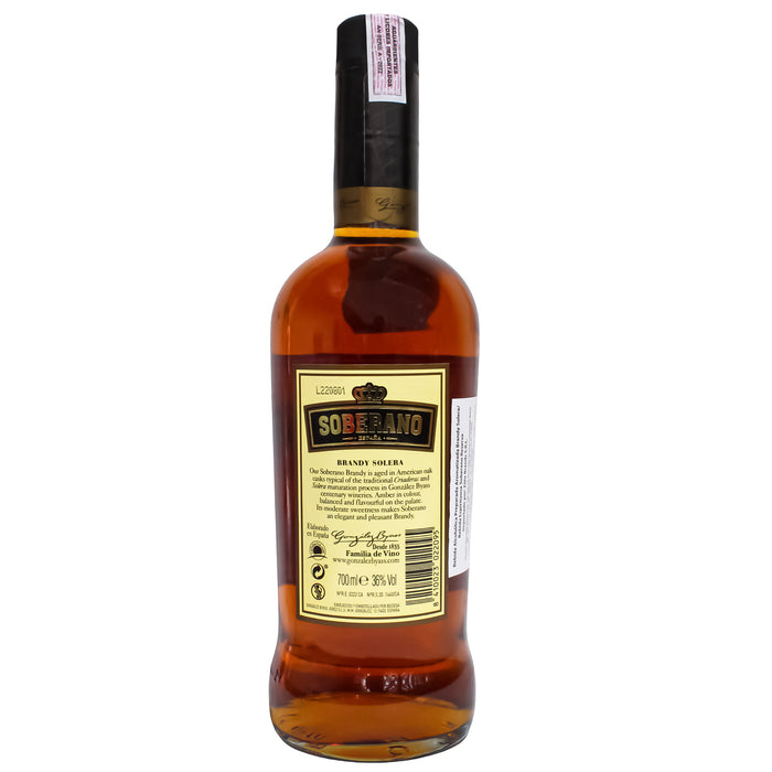 Brandy Soberano Solera Español X 700Ml
