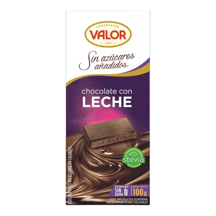 Chocolate Con Leche Valor Sin Azúcar X 100G