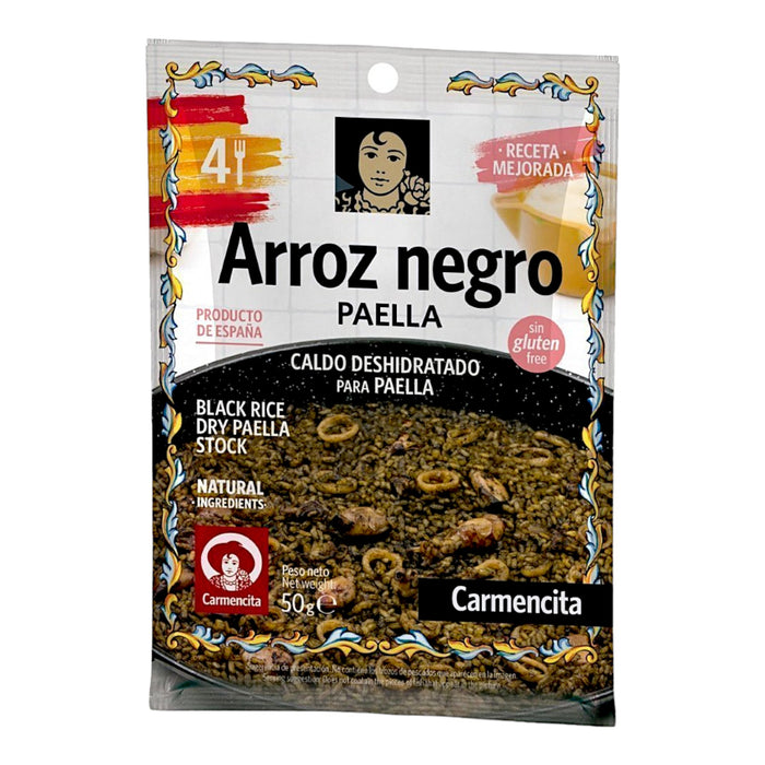 Caldo Deshidratado Carmencita Arroz Negro Para Paella X 25G
