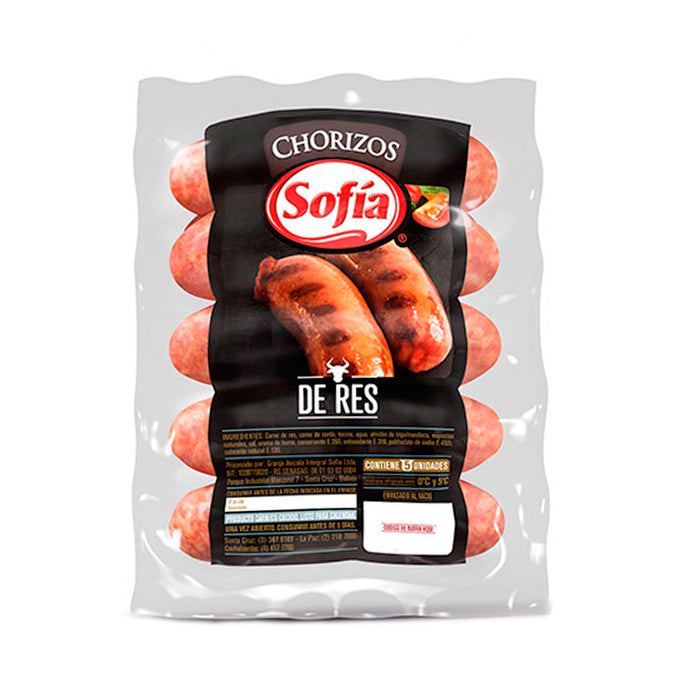 Chorizo Sofia De Res Al Vacio X 5 Unidades