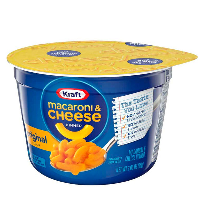 Kraft macaroni cheese dinner cups pasta x 58gr