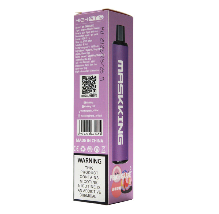 Maskking Gts High Vape Peach Grape X 50Ml