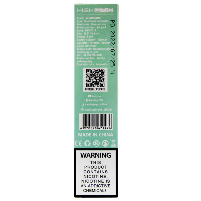 Maskking gts high vape melon coconut x 50ml