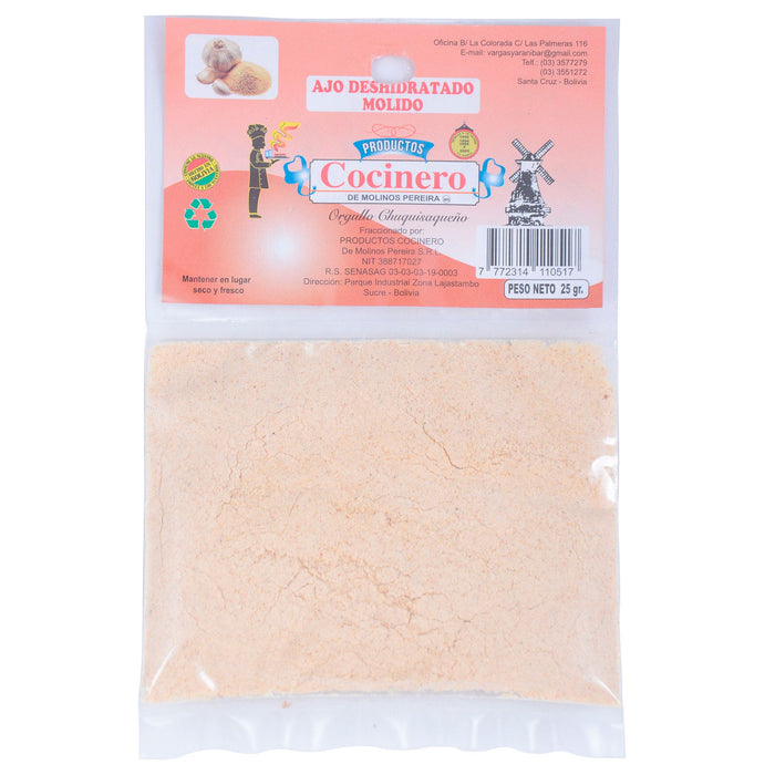 Ajo Molido Cocinero Bolsita X 25G